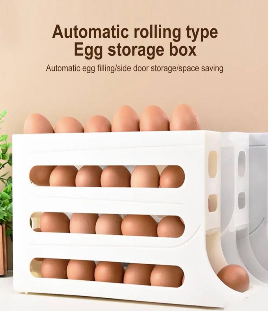 Organizador de huevos rodante