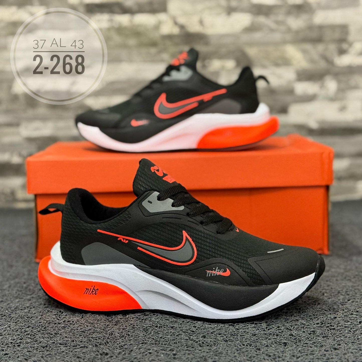 Tenis Nike Caballero 20St Negro Naranja